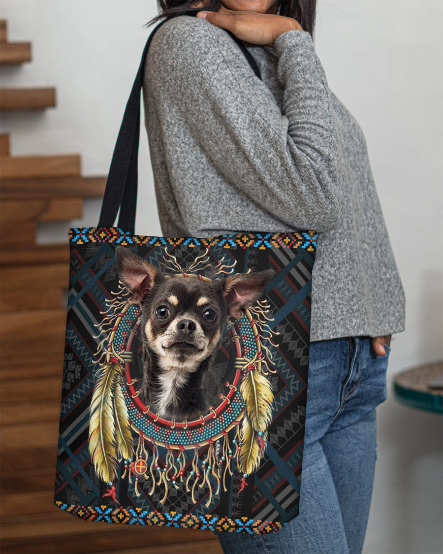 Chihuahua In Dreamcatcher Cloth Tote Bag