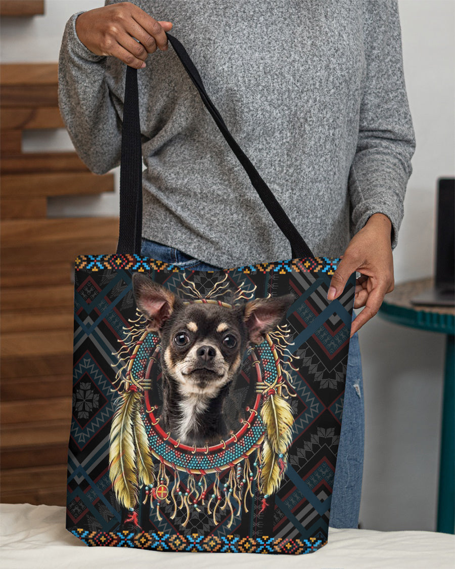 Chihuahua In Dreamcatcher Cloth Tote Bag