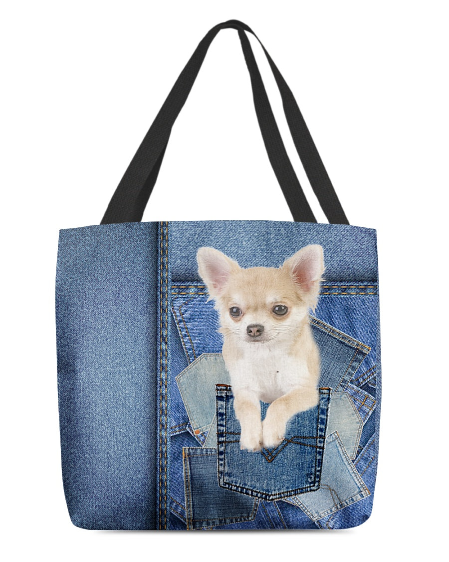 Chihuahua2-in pocket2-Cloth Tote Bag