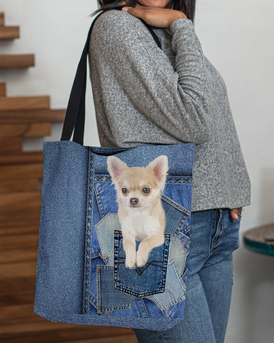 Chihuahua2-in pocket2-Cloth Tote Bag