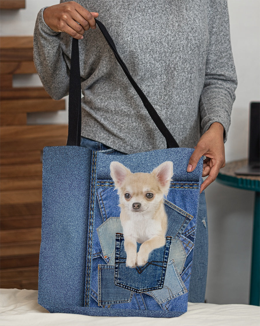 Chihuahua2-in pocket2-Cloth Tote Bag
