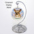 Rainbow Bridge Memorial-Chihuahua SH Fawn Porcelain Hanging Ornament