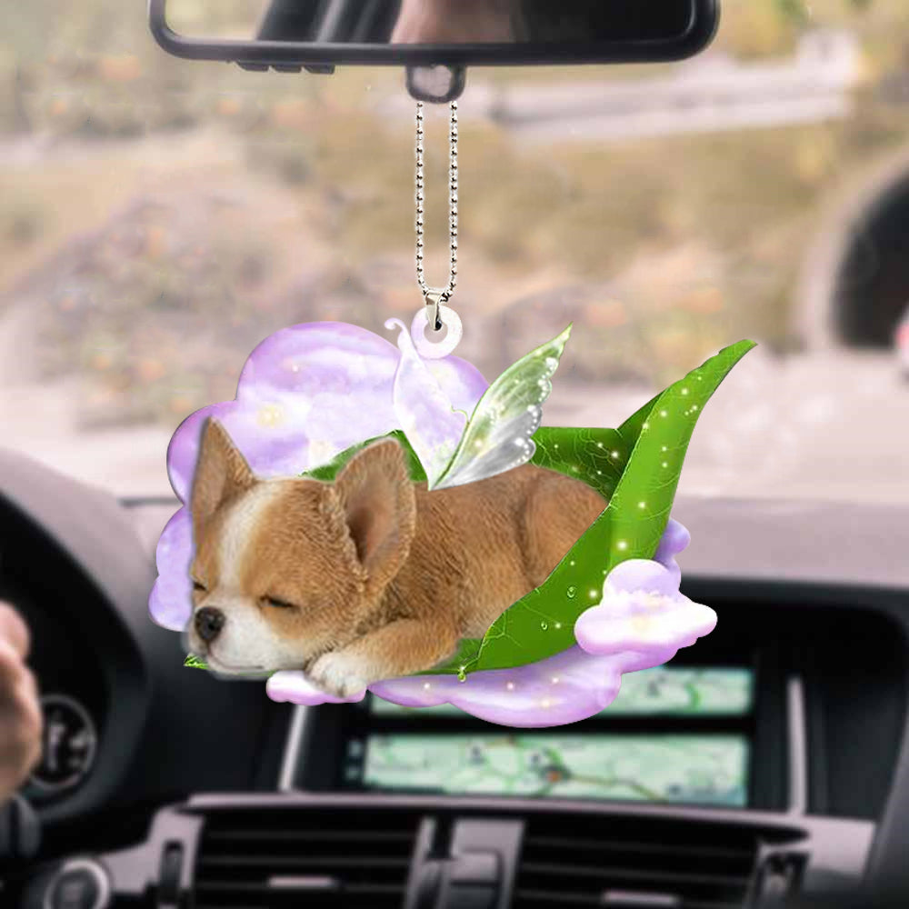 Chihuahua (2)-Sleep On Fallen Leaves-Two Sided Ornament