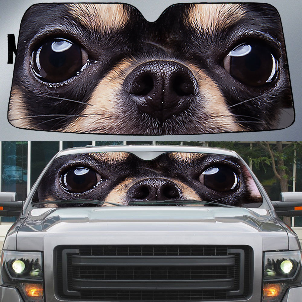 Chihuahua's Eyes-Beautiful Dog Eyes Car Sun Shade Cover Auto Windshield
