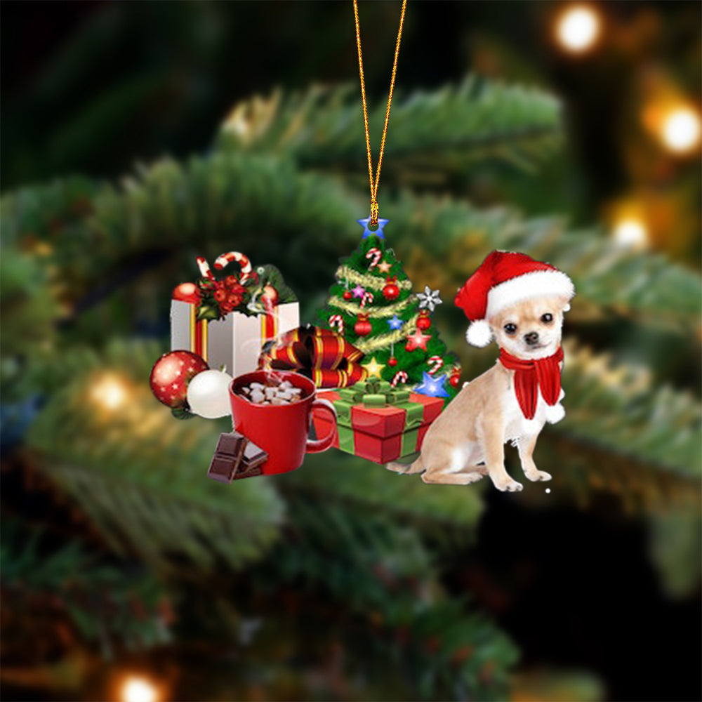 Chihuahua-Christmas girl-Two Sided Ornament