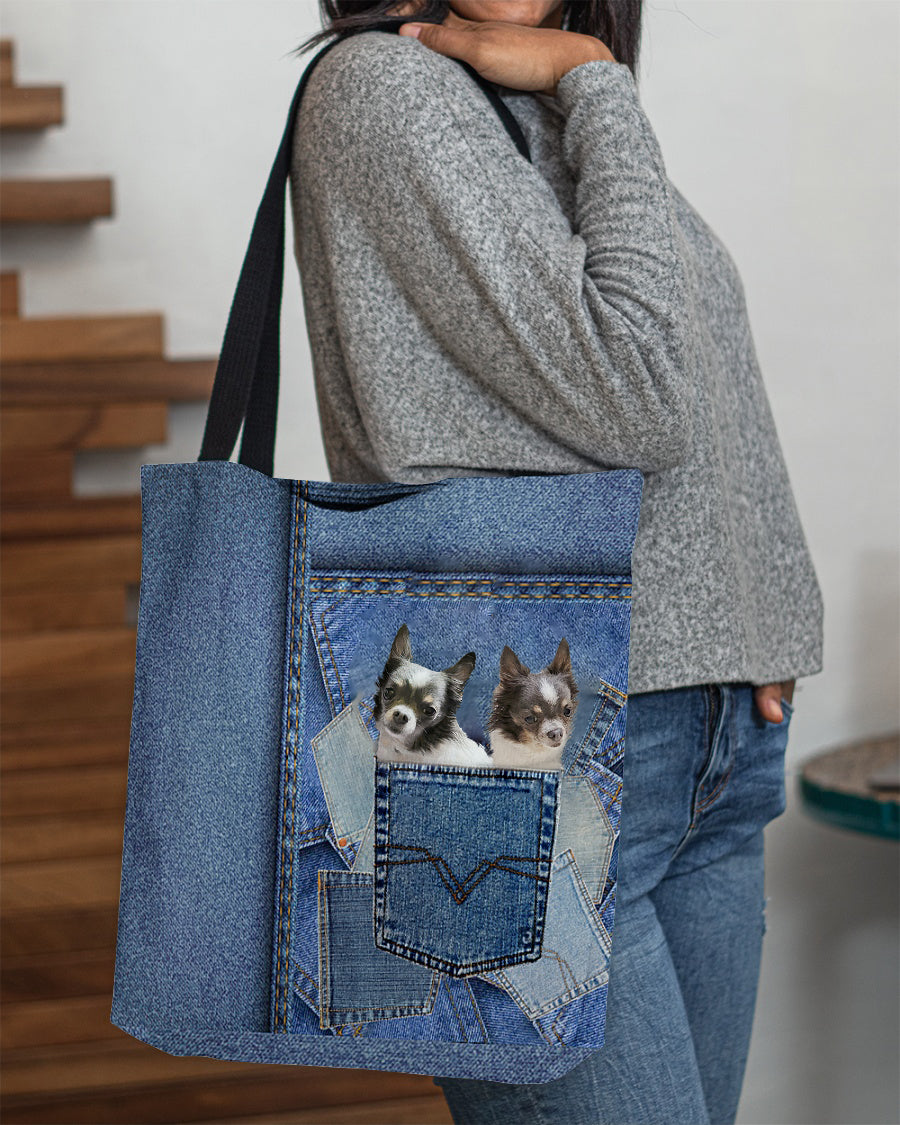 Chihuahua n2-in pocket2-Cloth Tote Bag