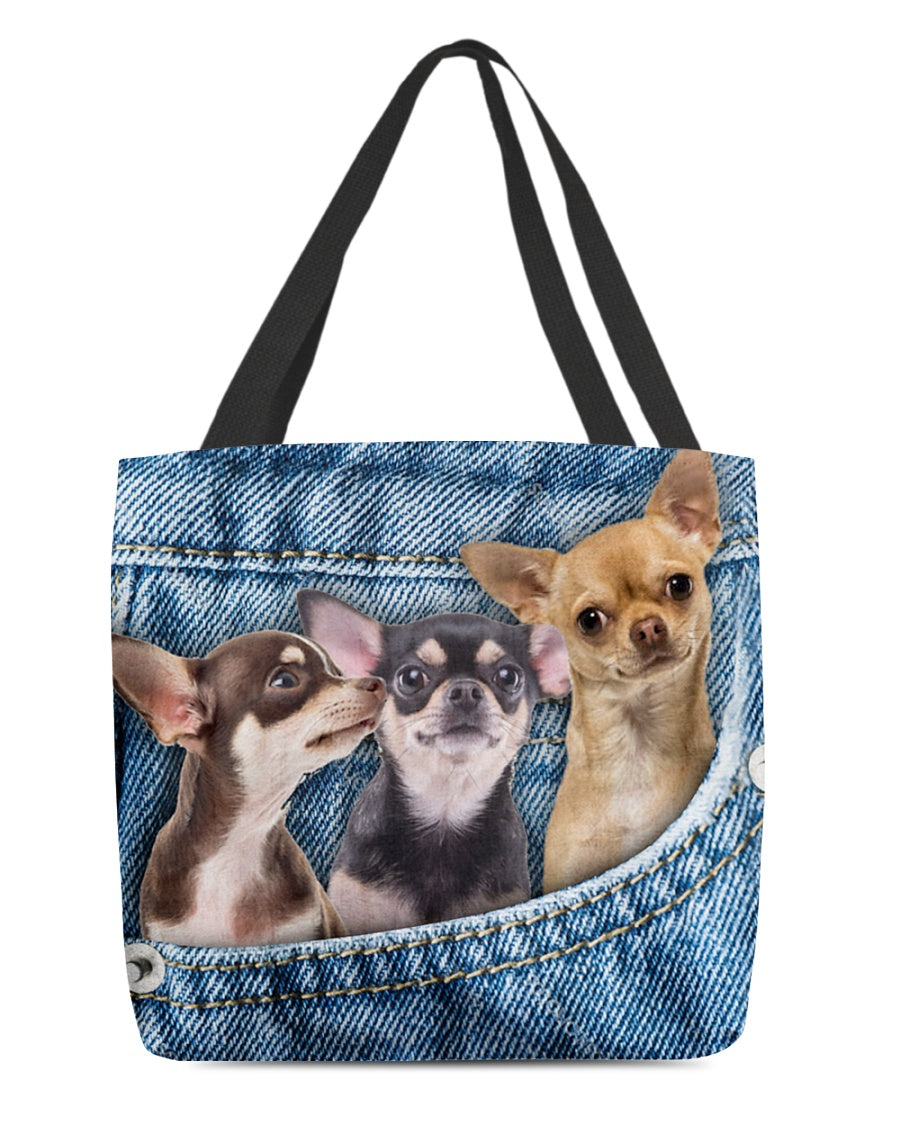 Chihuahua n3-in pocket-Cloth Tote Bag