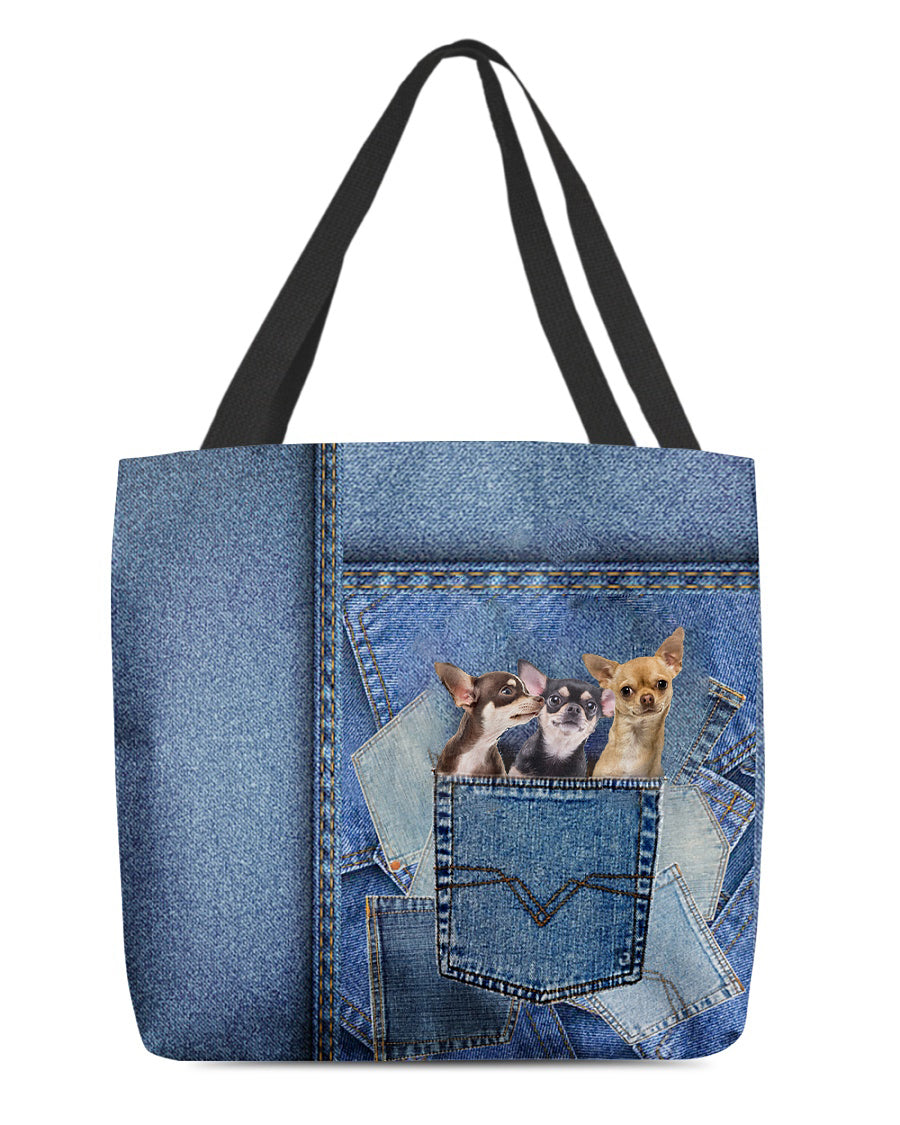 Chihuahua n3-in pocket2-Cloth Tote Bag
