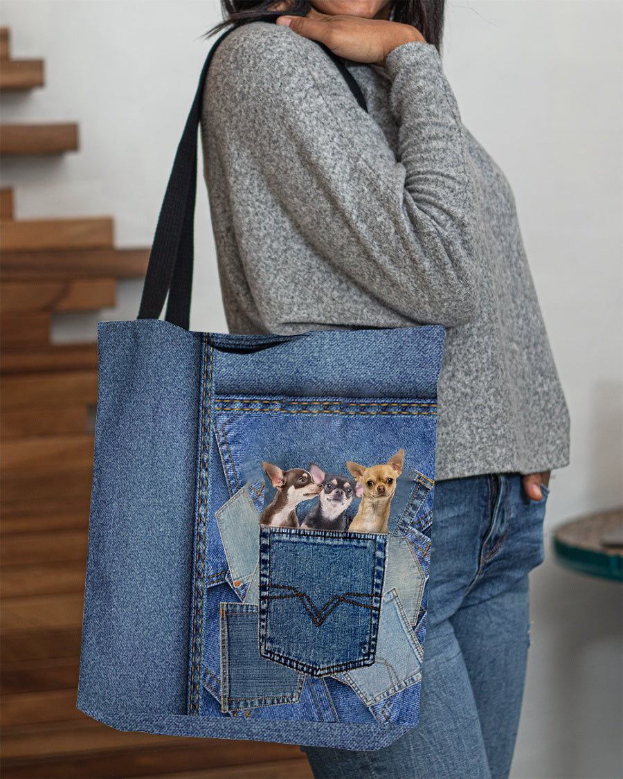 Chihuahua n3-in pocket2-Cloth Tote Bag