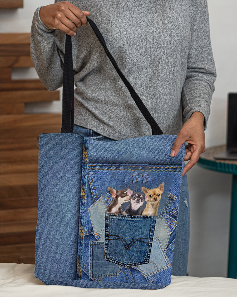 Chihuahua n3-in pocket2-Cloth Tote Bag