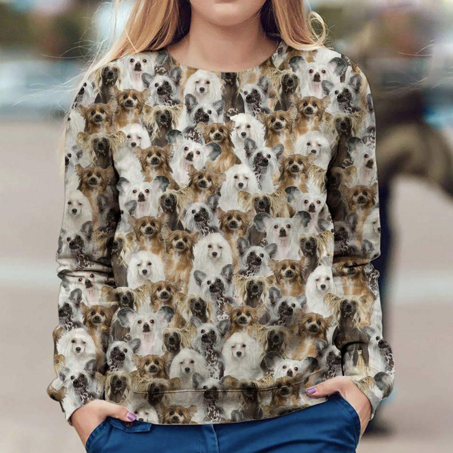Chinese Crested Dog - Full Face - Premium Sweatshirt