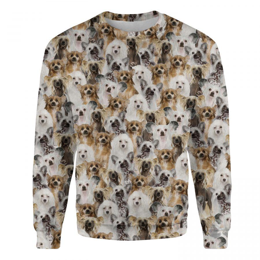 Chinese Crested Dog - Full Face - Premium Sweatshirt