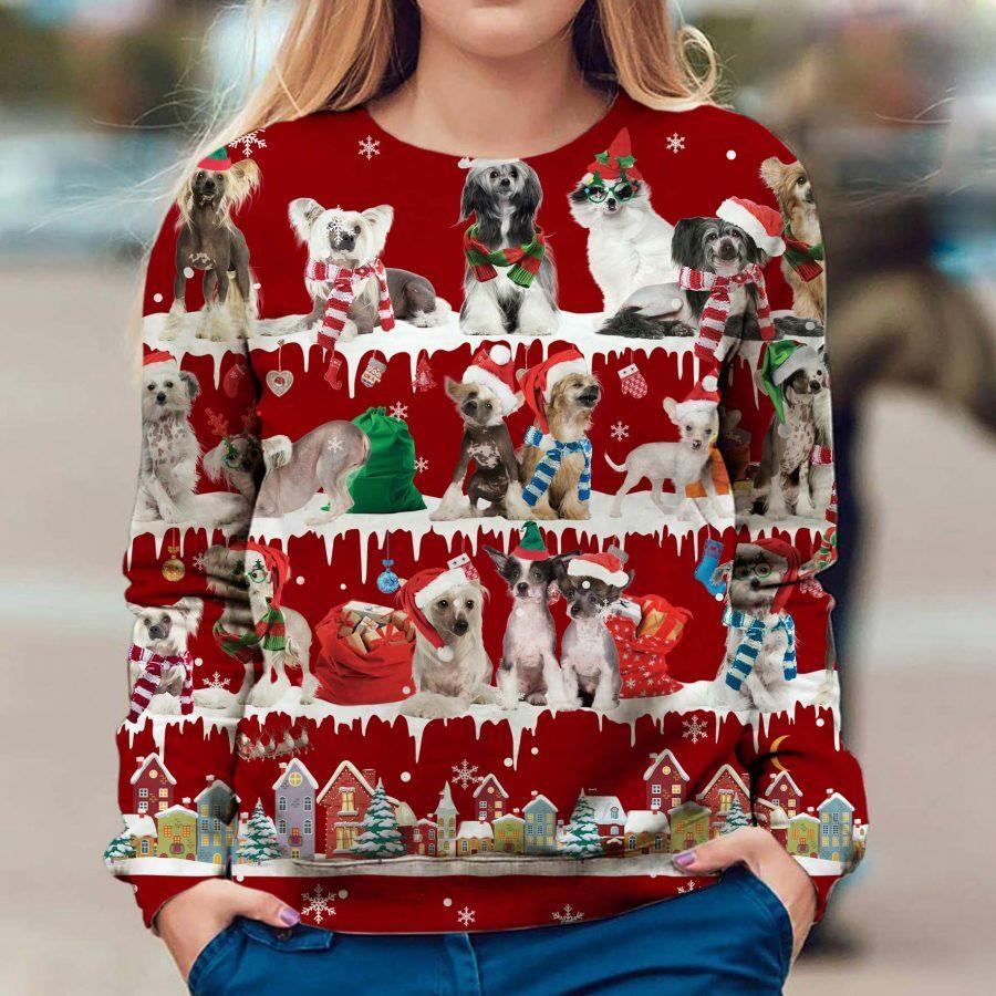 Chinese Crested Dog - Snow Christmas - Premium Sweatshirt