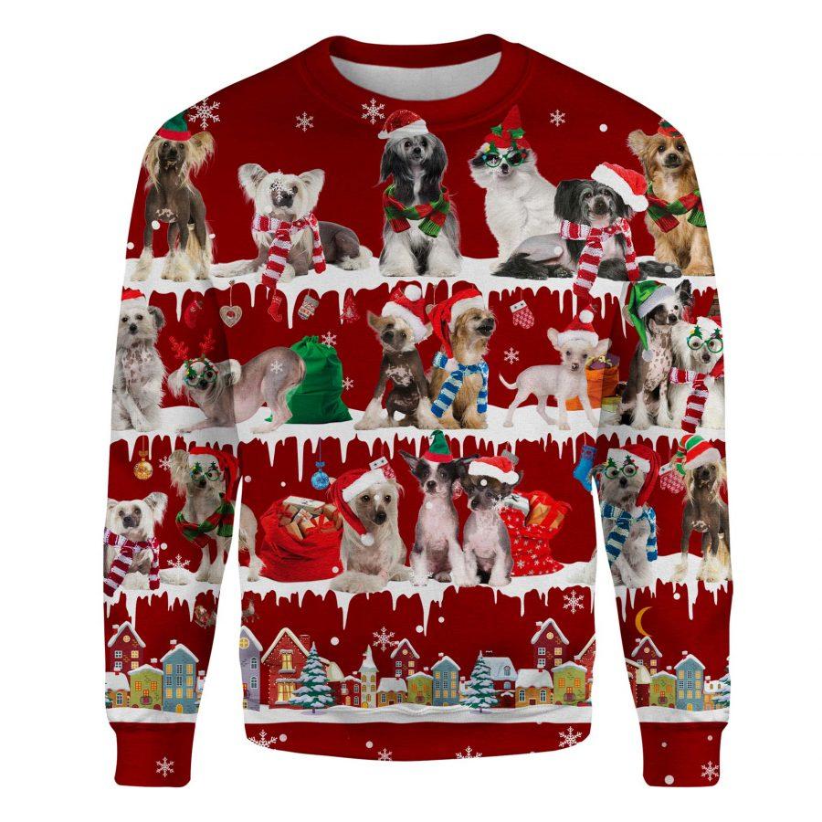 Chinese Crested Dog - Snow Christmas - Premium Sweatshirt