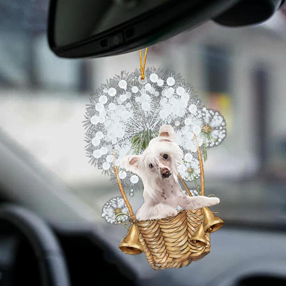 Chinese Crested-Dandelion-Two Sided Ornament