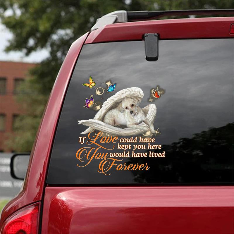 Chinese Crested powderpuff Sleeping Angel Lived Forever Decal