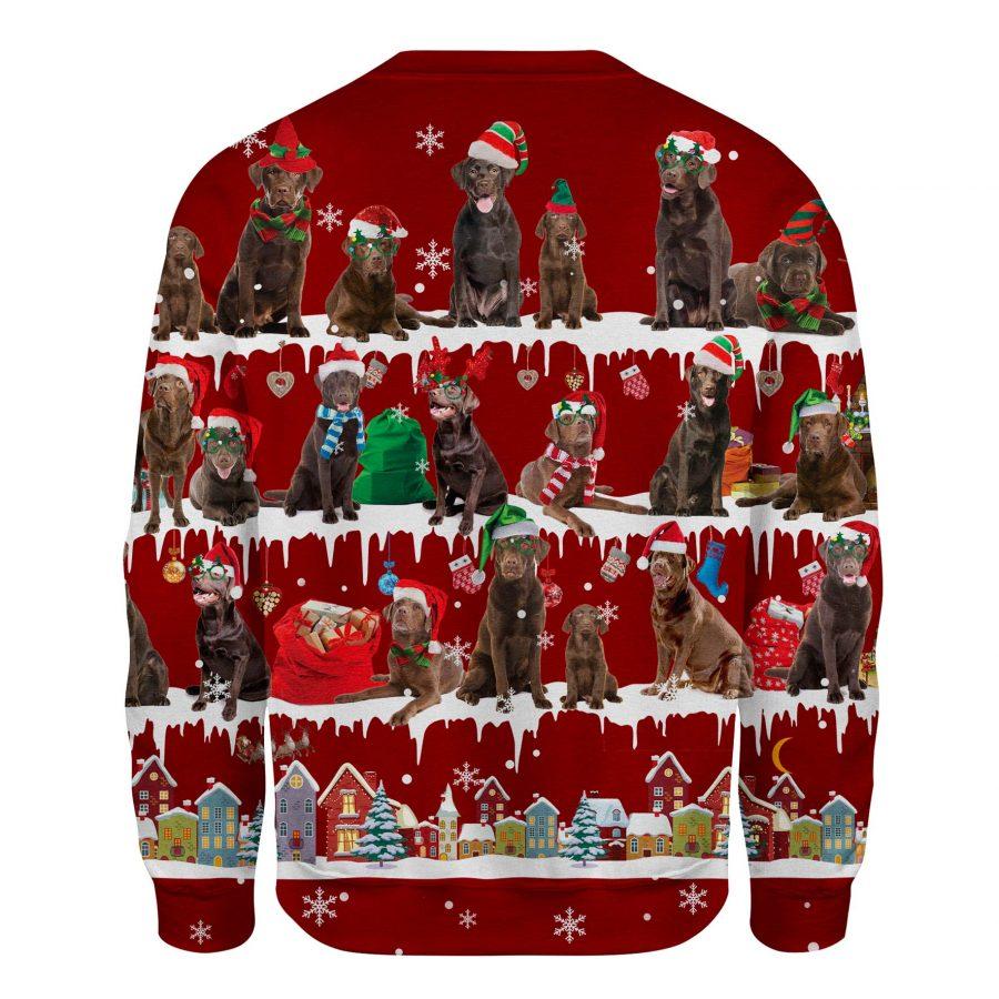 Chocolate Labrador Retriever - Snow Christmas - Premium Sweatshirt