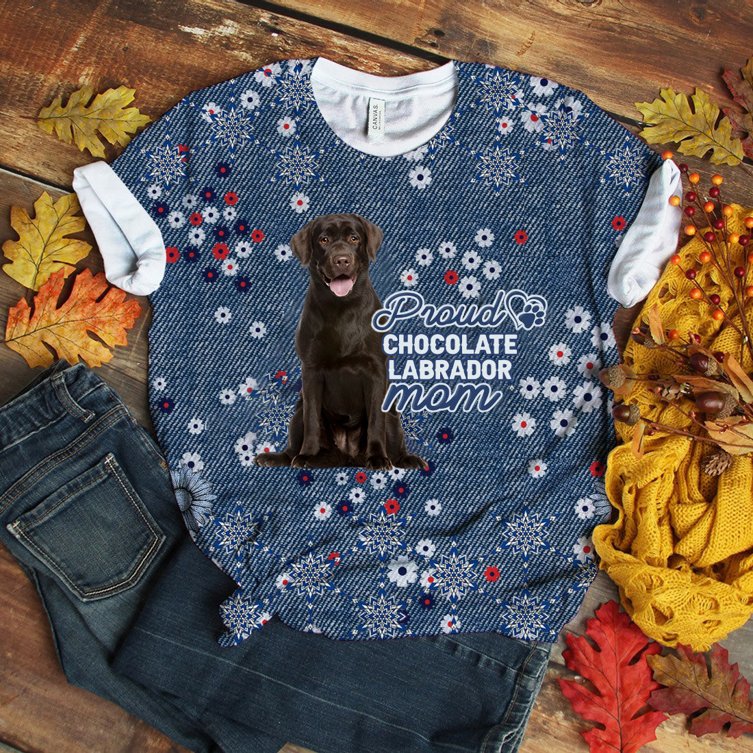 Chocolate Labrador (2)-Pround Mom T-shirt
