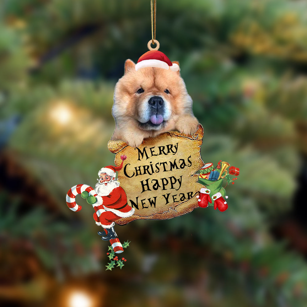Chow Chow-Christams &amp; New Year Two Sided Ornament