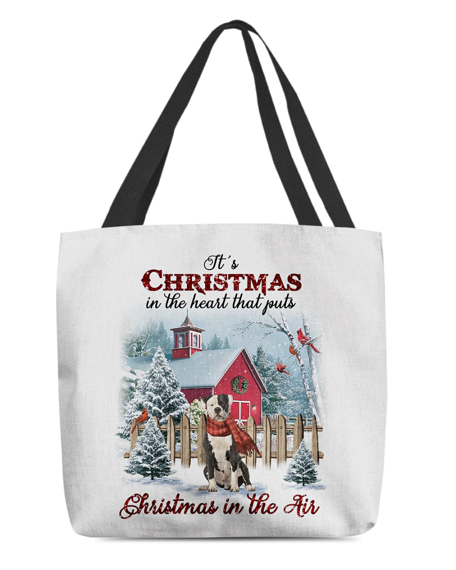 Christmas Air-American Bulldog-Cloth Tote Bag