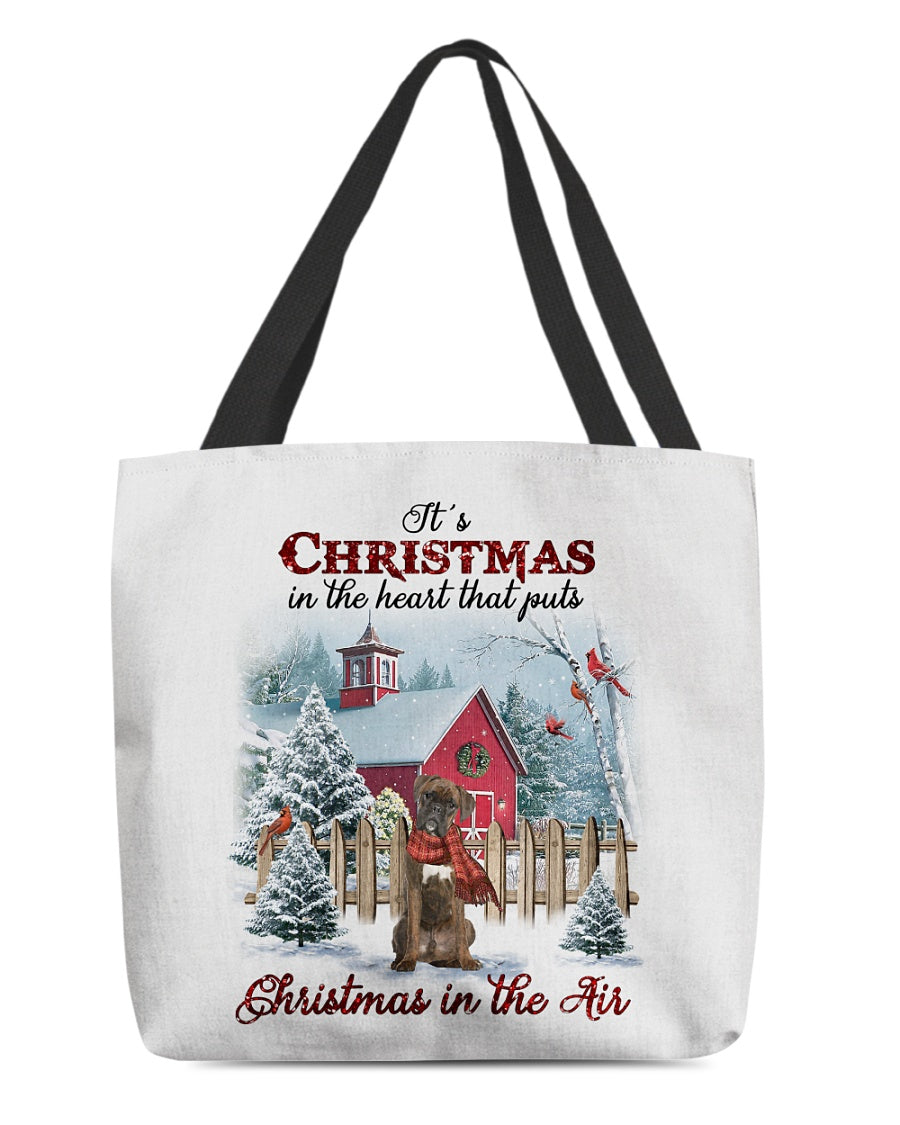 Christmas Air-BRINDLE Boxer-Cloth Tote Bag