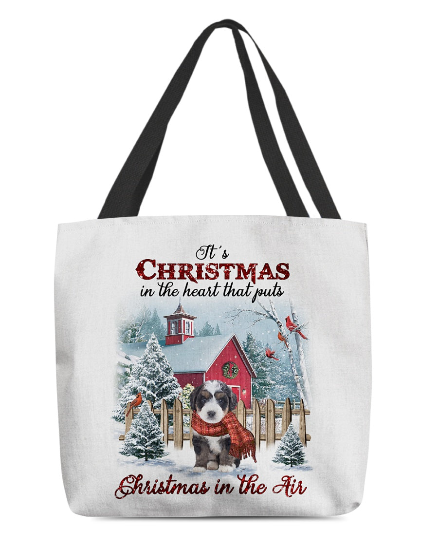 Christmas Air-Bernedoodle-Cloth Tote Bag