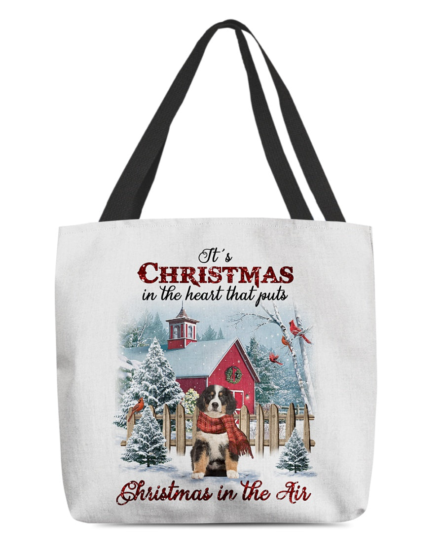 Christmas Air-Bernese Mountain Dog-Cloth Tote Bag