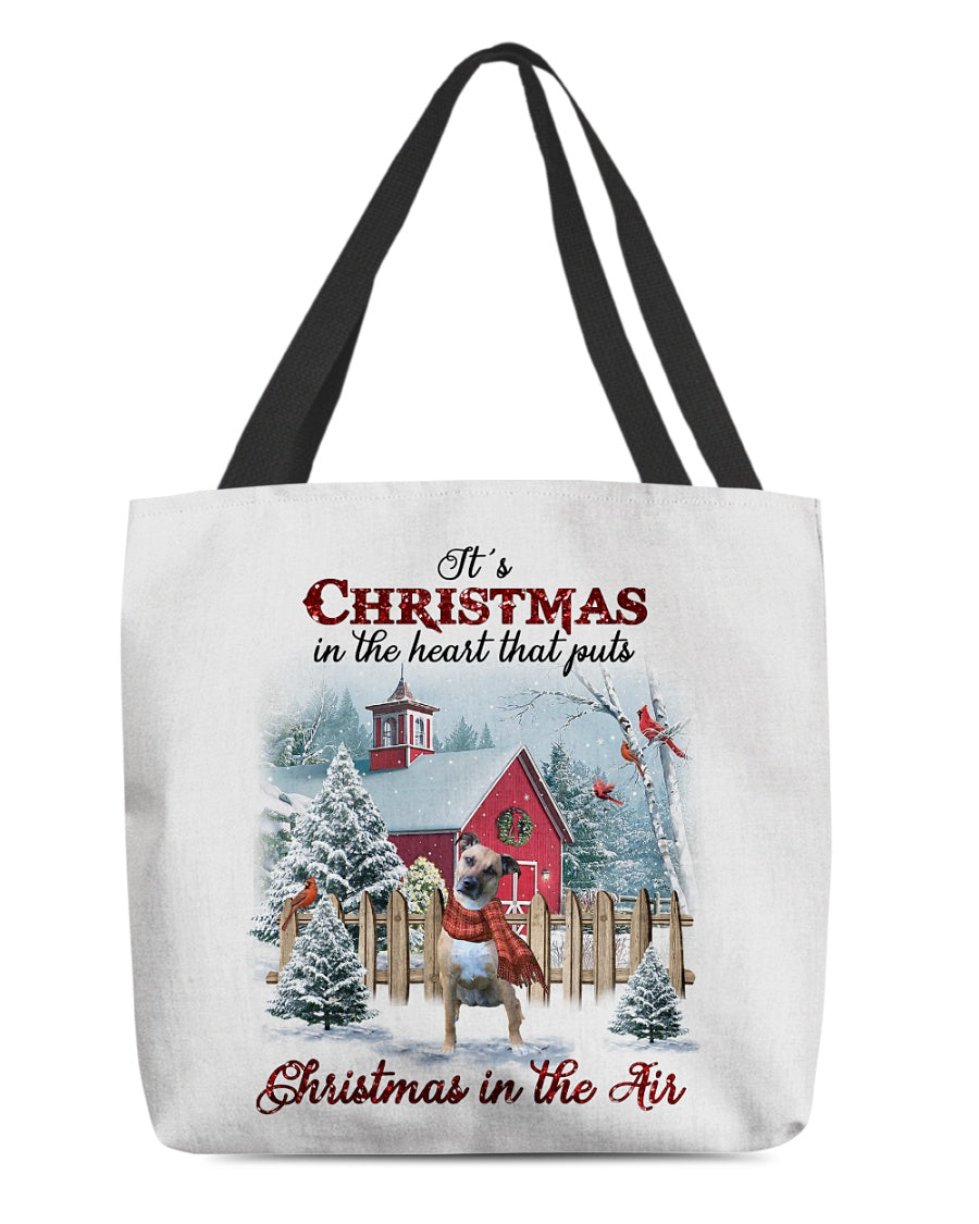 Christmas Air-Black Mouth Cur-Cloth Tote Bag