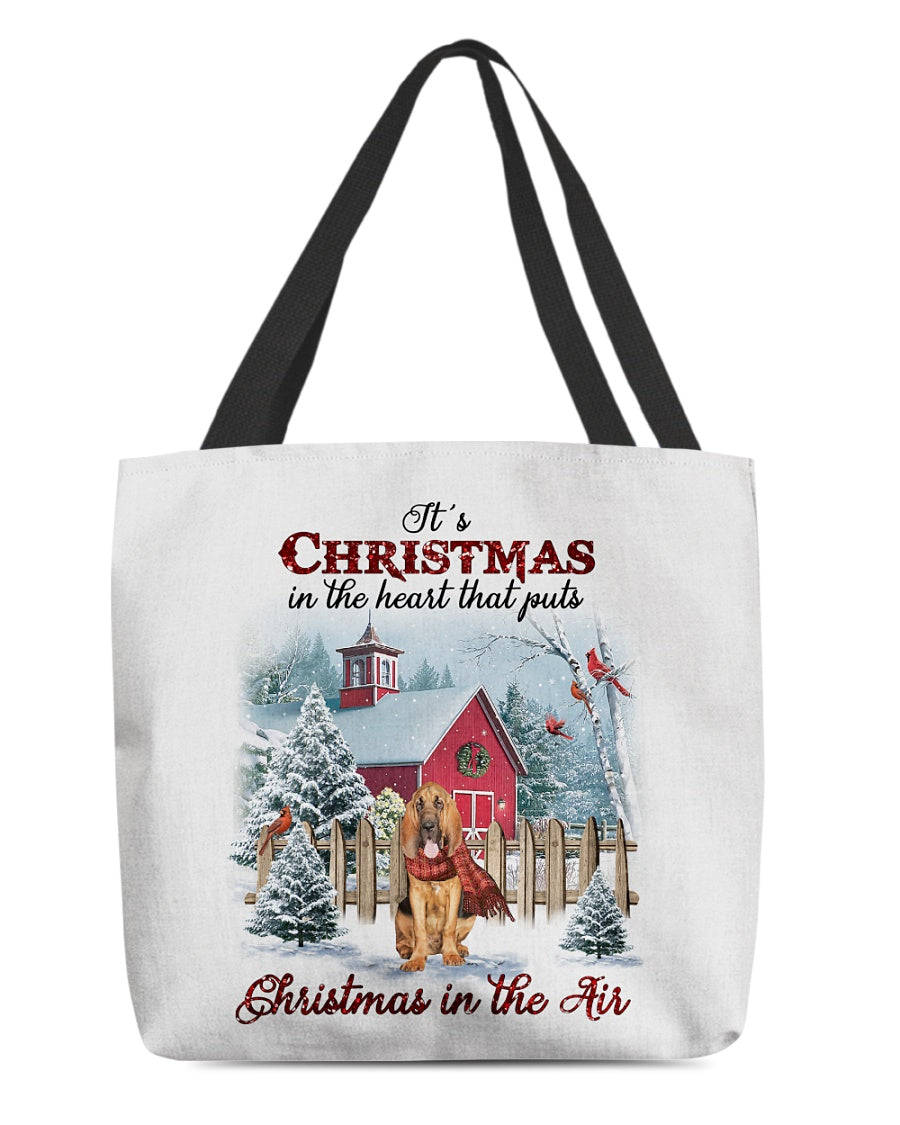 Christmas Air-Bloodhound 1-Cloth Tote Bag