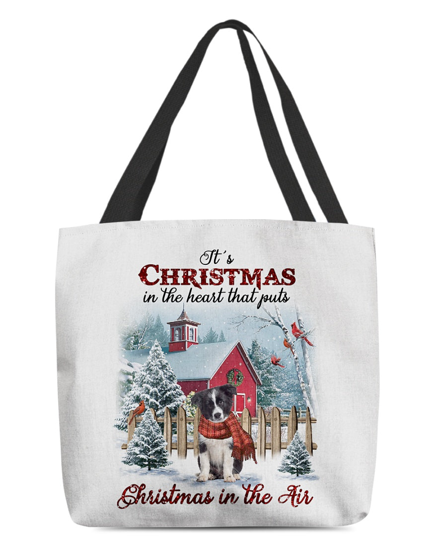Christmas Air-Border Collie-Cloth Tote Bag
