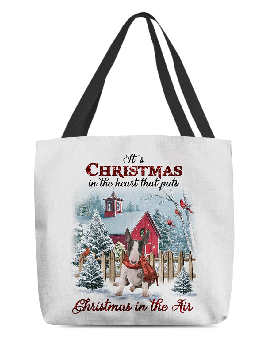 Christmas Air-Bull Terrier-Cloth Tote Bag