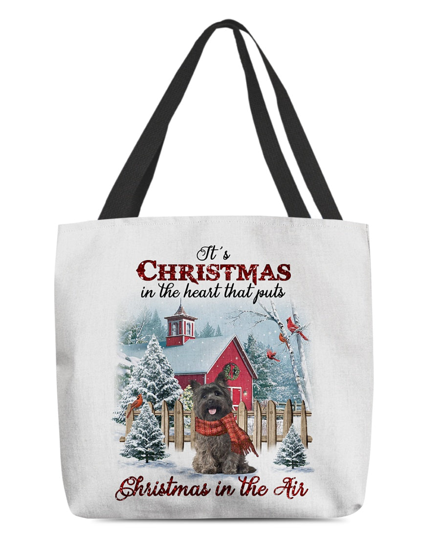 Christmas Air-Cairn Terrier 2-Cloth Tote Bag