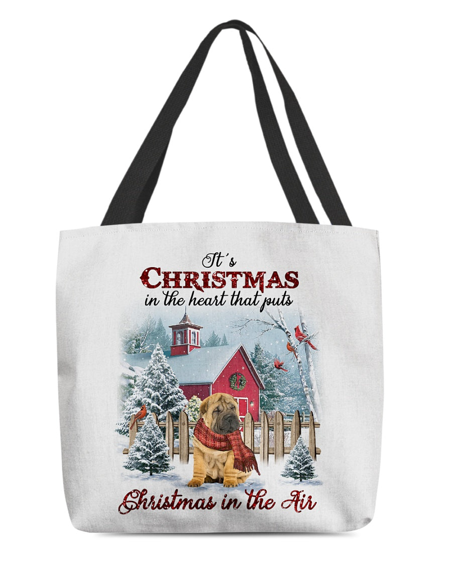 Christmas Air-Chinese Shar Pei-Cloth Tote Bag