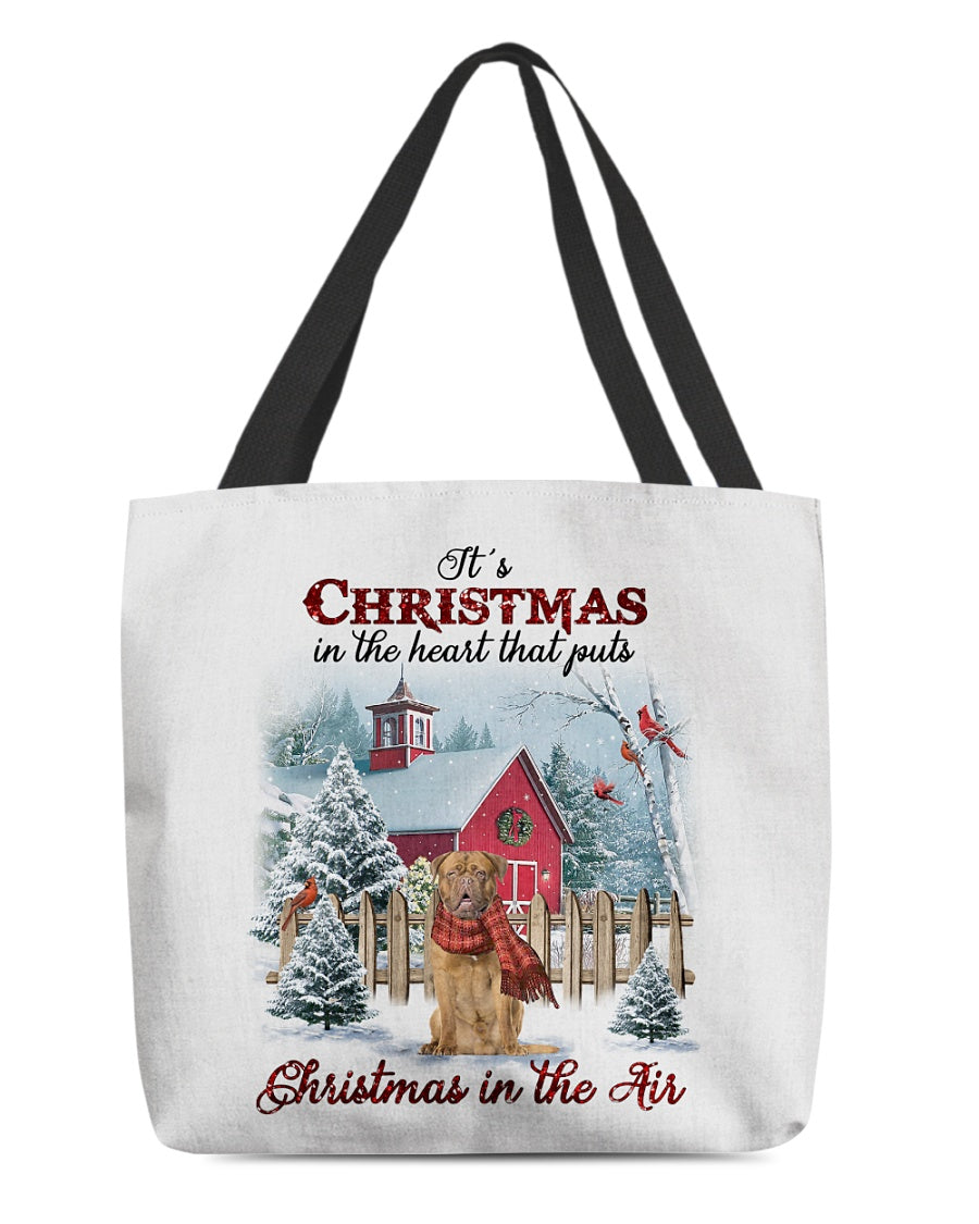Christmas Air-Dogue de Bordeaux-Cloth Tote Bag