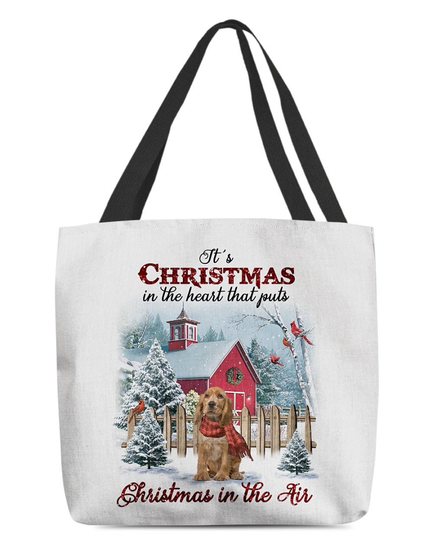 Christmas Air-English Cocker Spaniel-Cloth Tote Bag