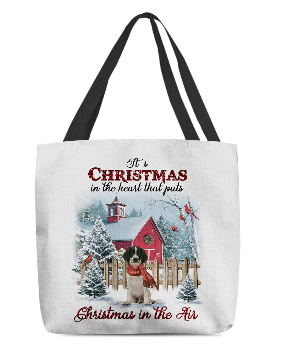 Christmas Air-English Springer Spaniel 2-Cloth Tote Bag