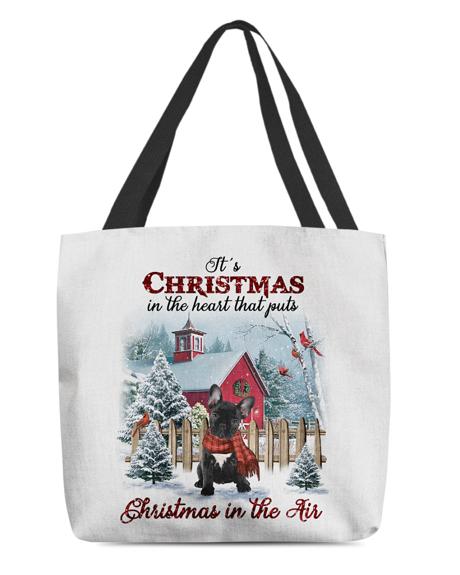 Christmas Air-French Bulldog-Cloth Tote Bag