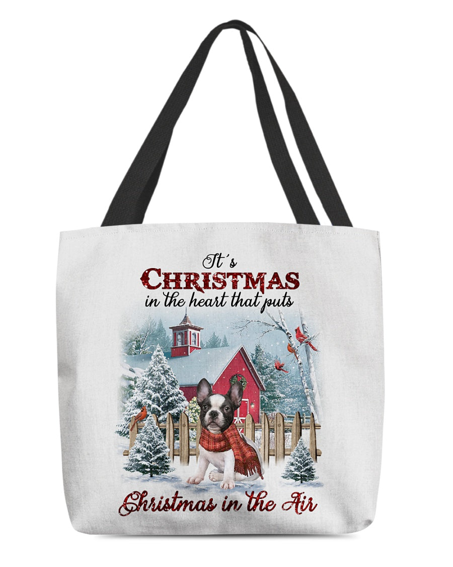 Christmas Air-French Bulldog 2-Cloth Tote Bag