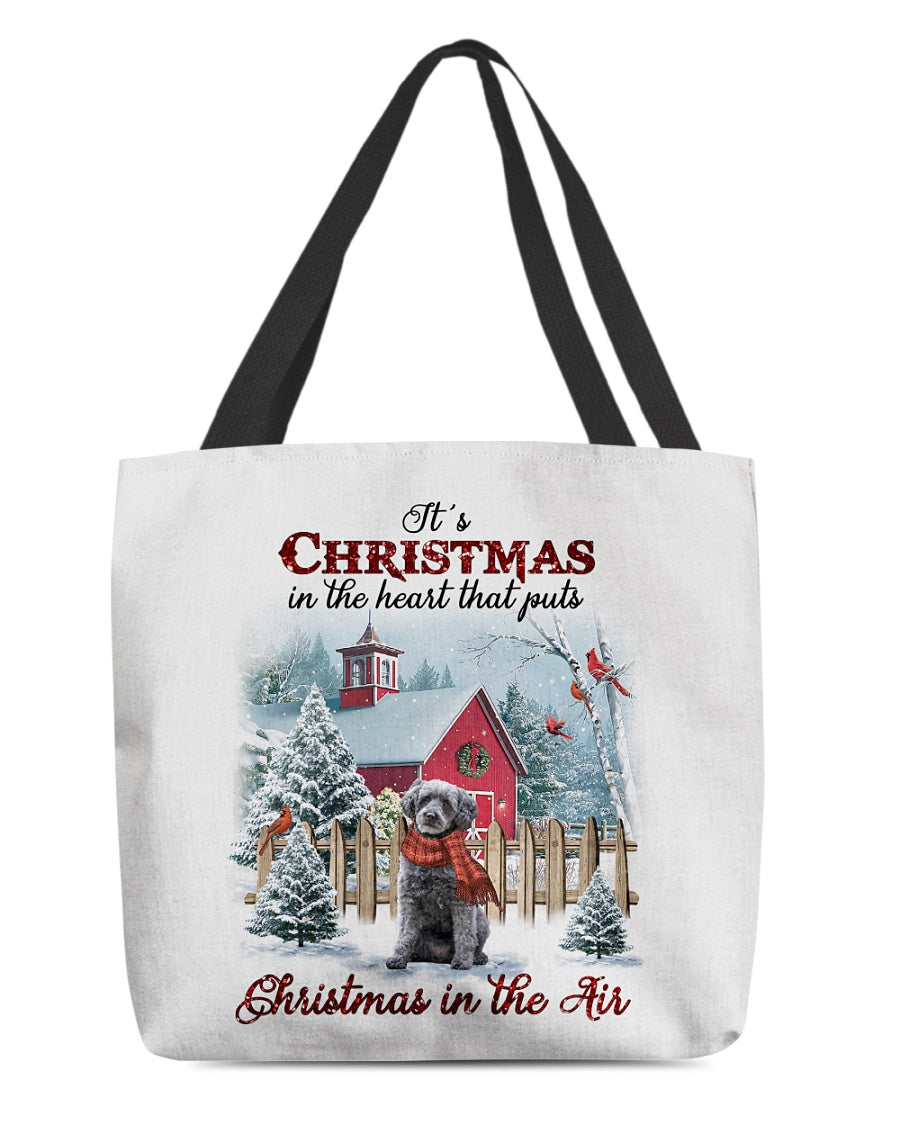 Christmas Air-GREY Schnoodle-Cloth Tote Bag