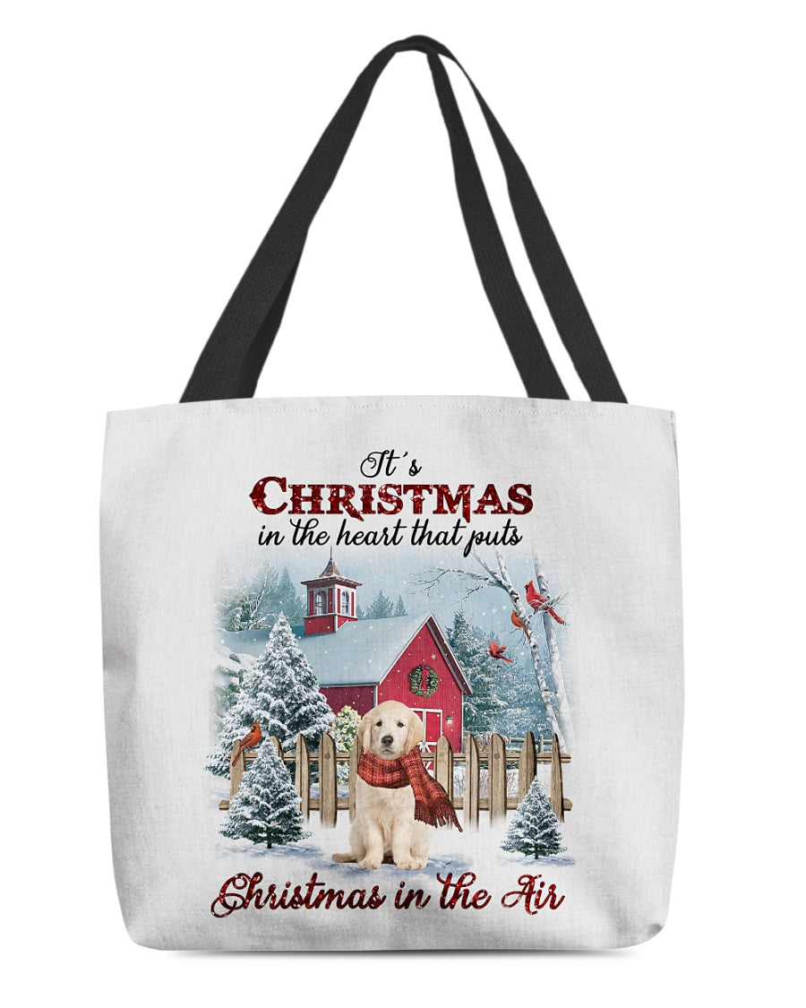 Christmas Air-Golden Retriever 1-Cloth Tote Bag