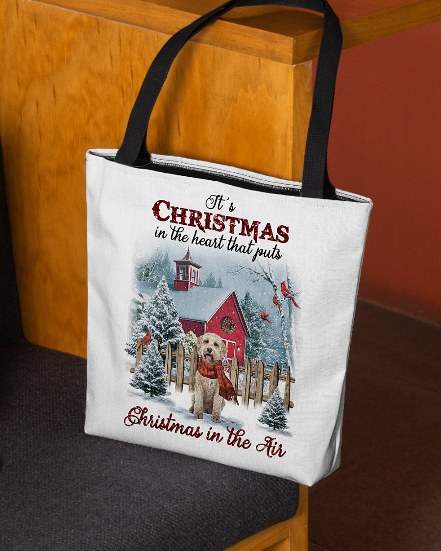 Christmas Air-Goldendoodle 1-Cloth Tote Bag