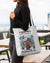 Christmas Air-Grey French Bulldog-Cloth Tote Bag