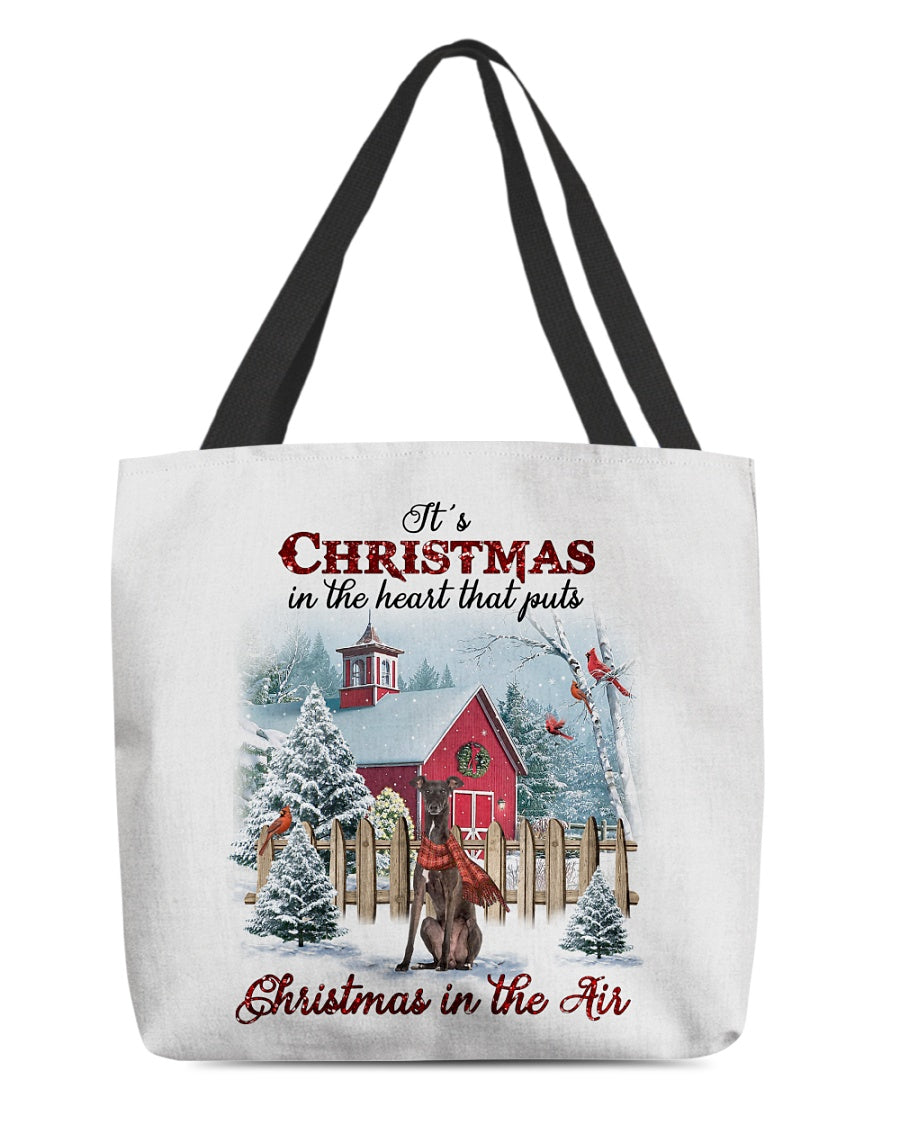 Christmas Air-Italian Greyhound 1-Cloth Tote Bag