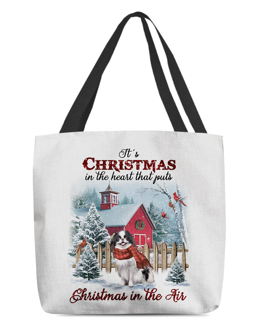 Christmas Air-Japanese Chin 2-Cloth Tote Bag