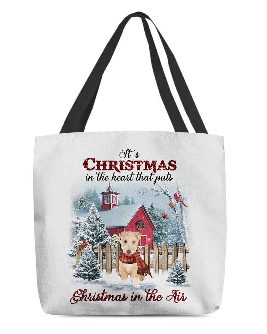 Christmas Air-Lakeland Terrier-Cloth Tote Bag