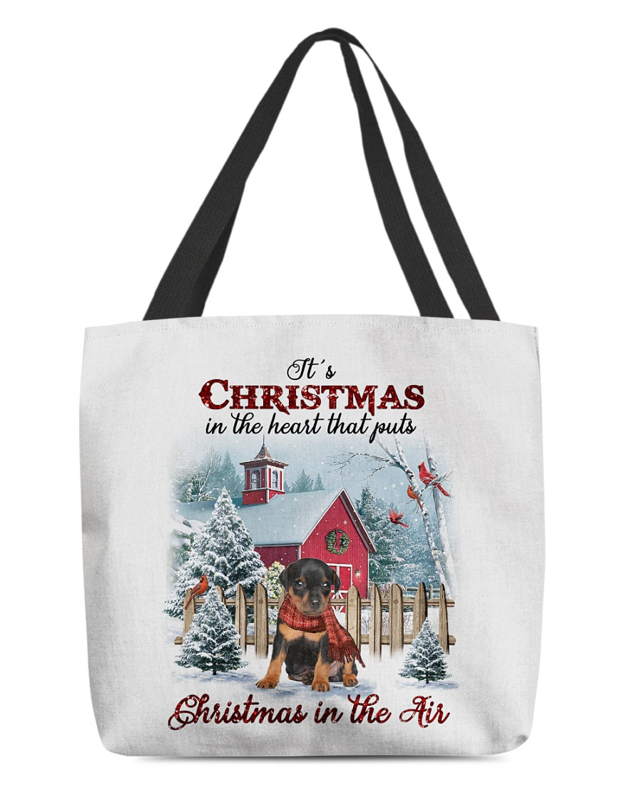 Christmas Air-Miniature Pinscher 1-Cloth Tote Bag