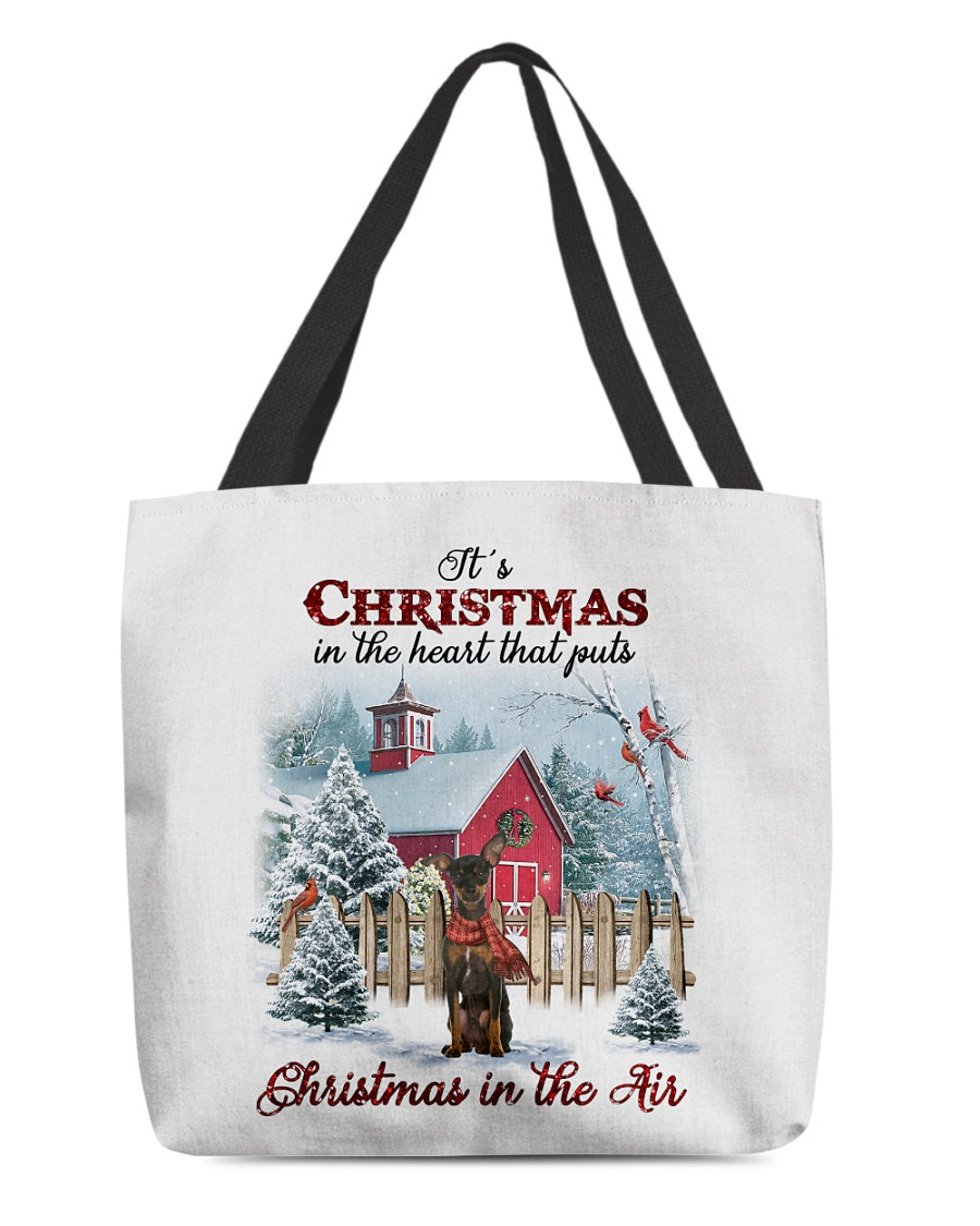 Christmas Air-Miniature Pinscher 2-Cloth Tote Bag