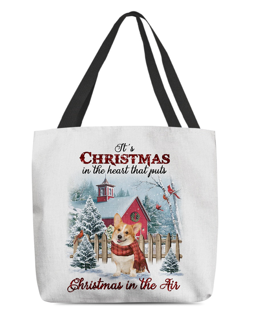 Christmas Air-Pembroke Welsh Corgi 2-Cloth Tote Bag