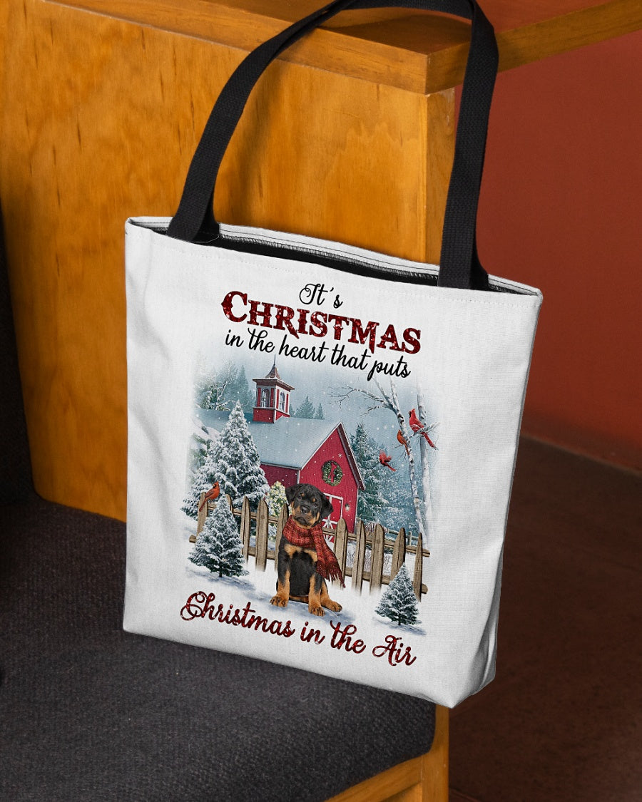 Christmas Air-Rottweiler 1-Cloth Tote Bag