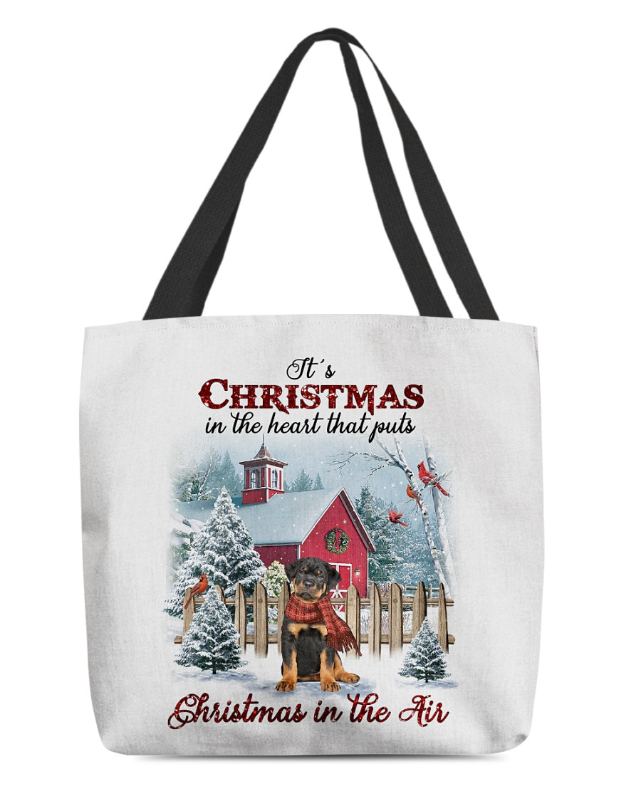 Christmas Air-Rottweiler 1-Cloth Tote Bag